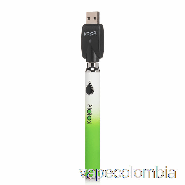 Vape Recargable Hoja Buddi Kolor Twist Slim 650mah Batería Verde